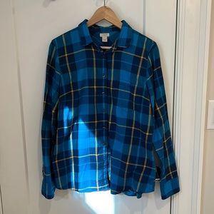 J. Crew factory plaid flannel button down